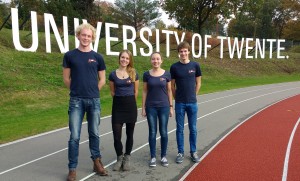 fltr: Stef (penningmeester), Marijke (voorzitter), Anne (secretaris), and Pim(algemeen lid)