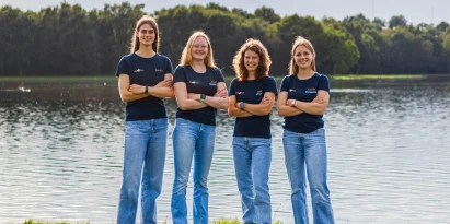 37e bestuur der D.S.T.V. Aloha: Femke de Goeij, Elske Spruyt, Inge van den Boer en Marin Hagenaar