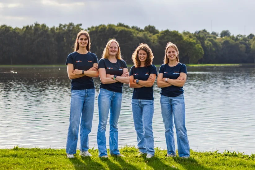37e bestuur der D.S.T.V. Aloha: Femke de Goeij, Elske Spruyt, Inge van den Boer en Marin Hagenaar