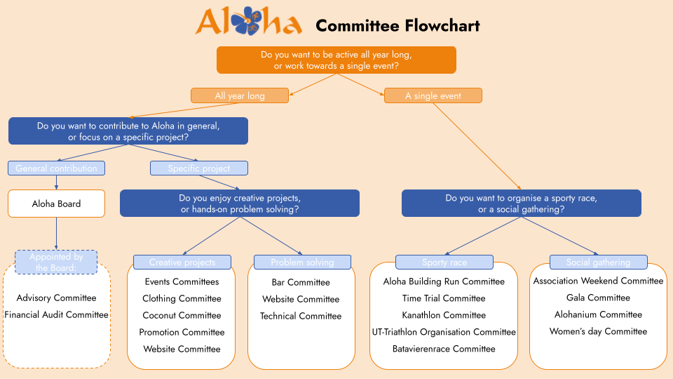 Committe Flowchart Commissies – D.S.T.V. Aloha